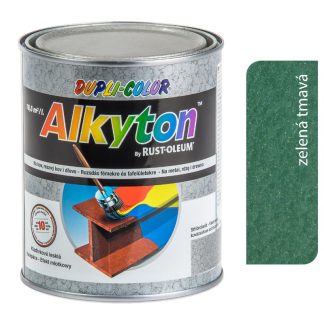 Alkyton kladivková zelená tmavá - samozákladový email na kov, drevo a betón 750ml