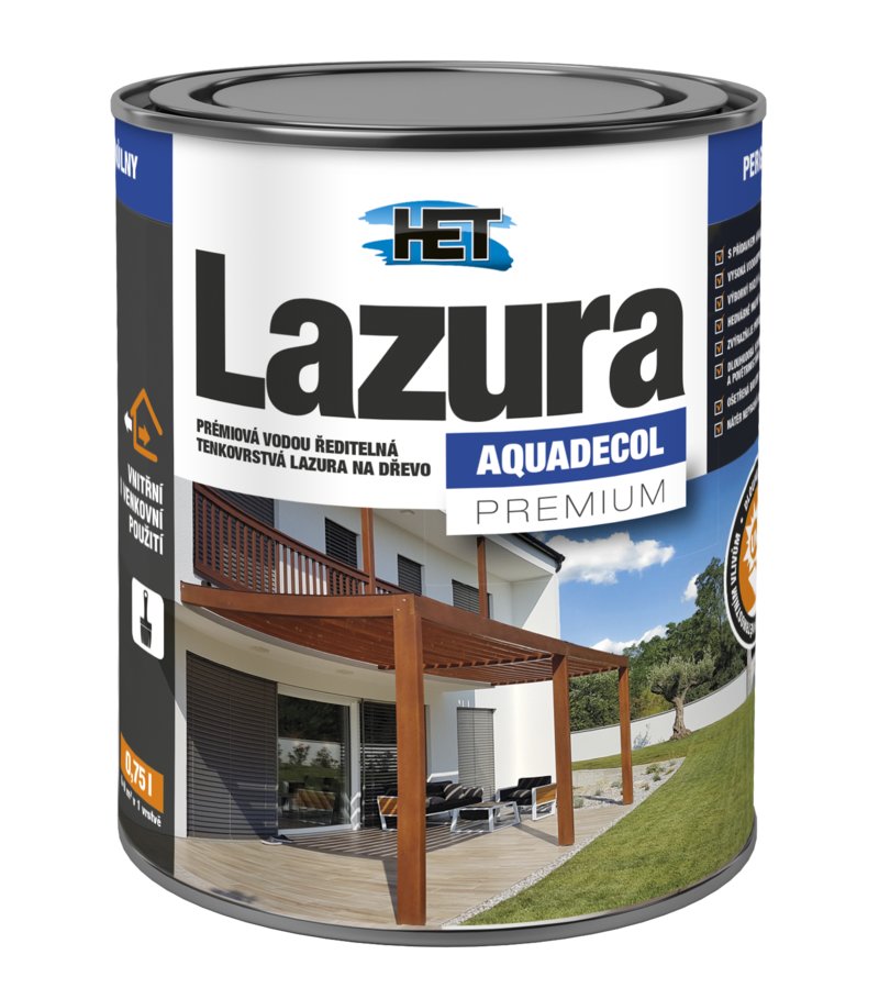 Het Aquadecol lazúra prémium 0,75l