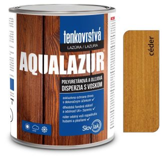Slovlak Aqualazur céder 0,75l tenkovrstvá olejová vodou-riediteľná lazúra