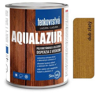 Slovlak Aqualazur dub zlatý 0,75l tenkovrstvá olejová vodou-riediteľná lazúra