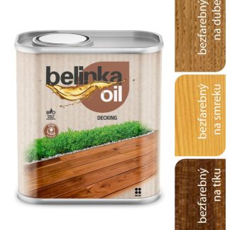 Belinka Oil Decking 201 bezfarebný - Olej na terasy a záhradný nábytok 2,5l