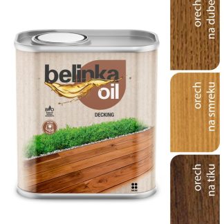 Belinka Oil Decking 202 Orech - Olej na terasy a záhradný nábytok 2,5l