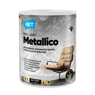 Het Brillant Metallico báza Pearly 1l - metalická dekoračná farba