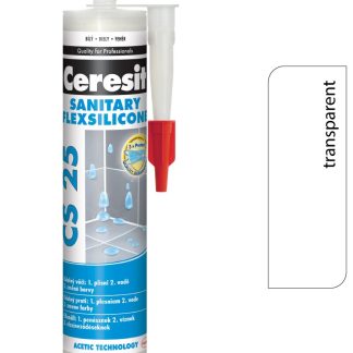 Ceresit CS 25 Sanitary 00 Transparent 280ml - sanitárny silikón
