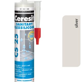 Ceresit CS 25 Sanitary 04 Silver 280ml - sanitárny silikón
