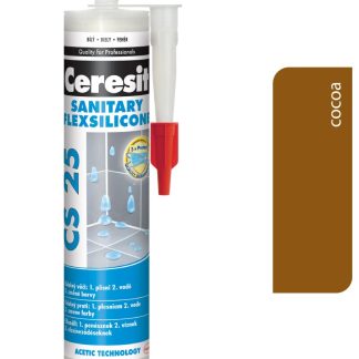 Ceresit CS 25 Sanitary 52 Cocoa 280ml - sanitárny silikón