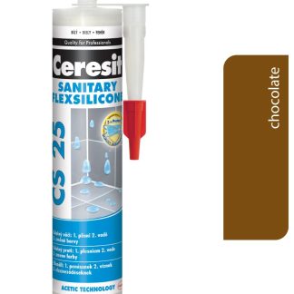 Ceresit CS 25 Sanitary 58 Chocolate 280ml - sanitárny silikón