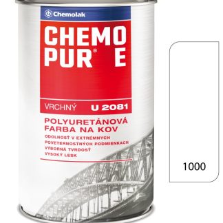 Chemolak Chemopur E U2081 1000 biela - Vrchná polyuretánová farba na kov, betón, drevo 4l