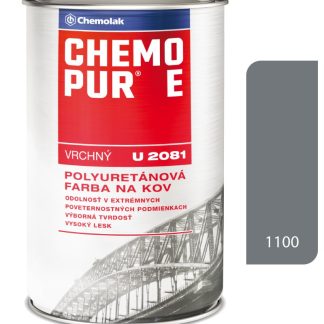 Chemolak Chemopur E U2081 1100 šedá stredná - Vrchná polyuretánová farba na kov, betón, drevo 4l