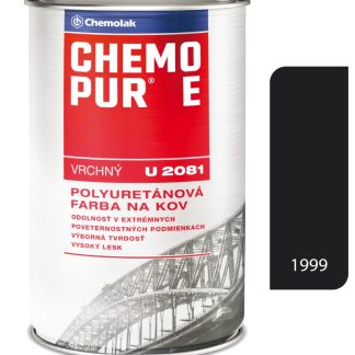 Chemolak Chemopur E U2081 1999 čierna - Vrchná polyuretánová farba na kov, betón, drevo 0,8l