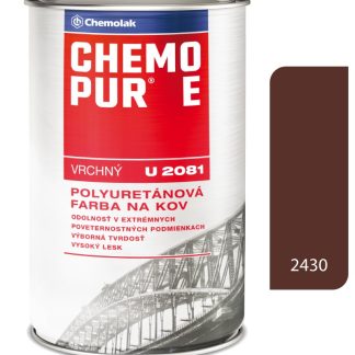 Chemolak Chemopur E U2081 2430 hnedá čokoládová - Vrchná polyuretánová farba na kov, betón, drevo 0,8l