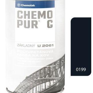 Chemolak Chemopur G U2061 0199 čierna - Základná polyuretánová dvojzložková farba 4l