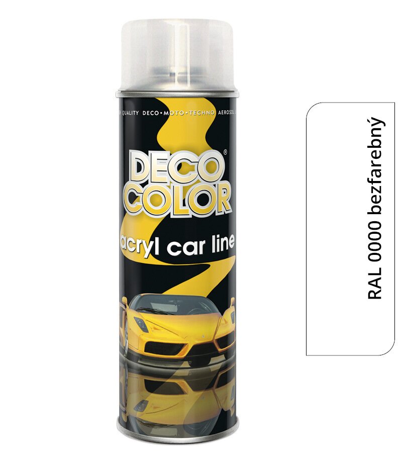 Deco color Acryl Car line - Akrylový autolak RAL 0000 bezfarebný 500ml