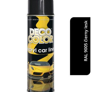 Deco color Acryl Car line - Akrylový autolak RAL 9005 čierny lesk 500ml