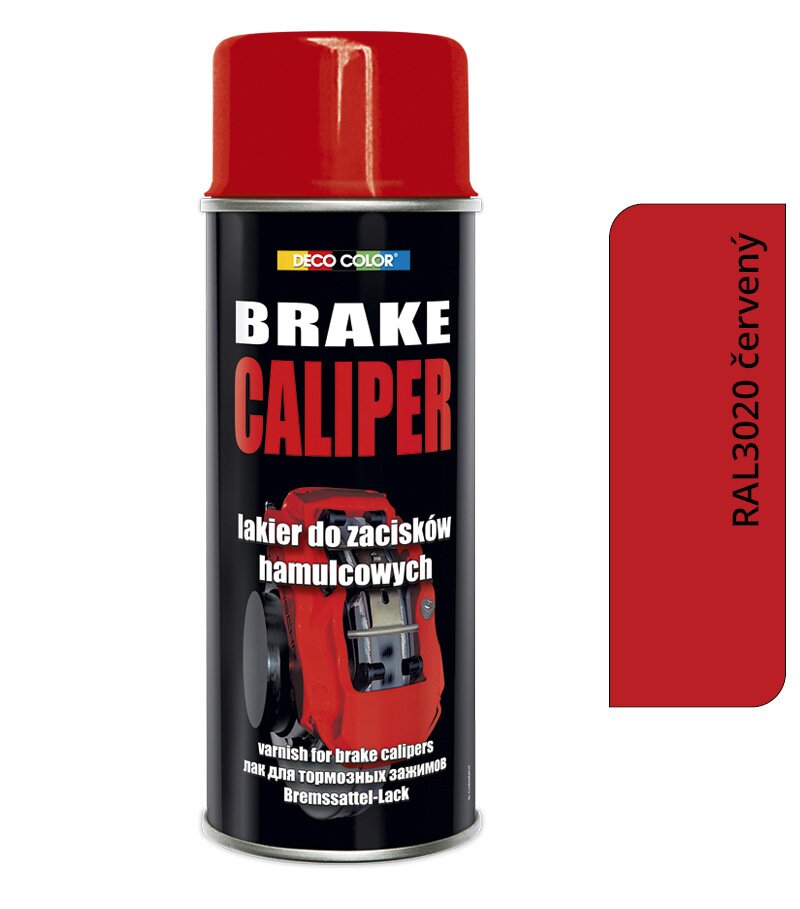 Deco color Brake caliper - Lak na brzdy RAL 3020 červený 400ml