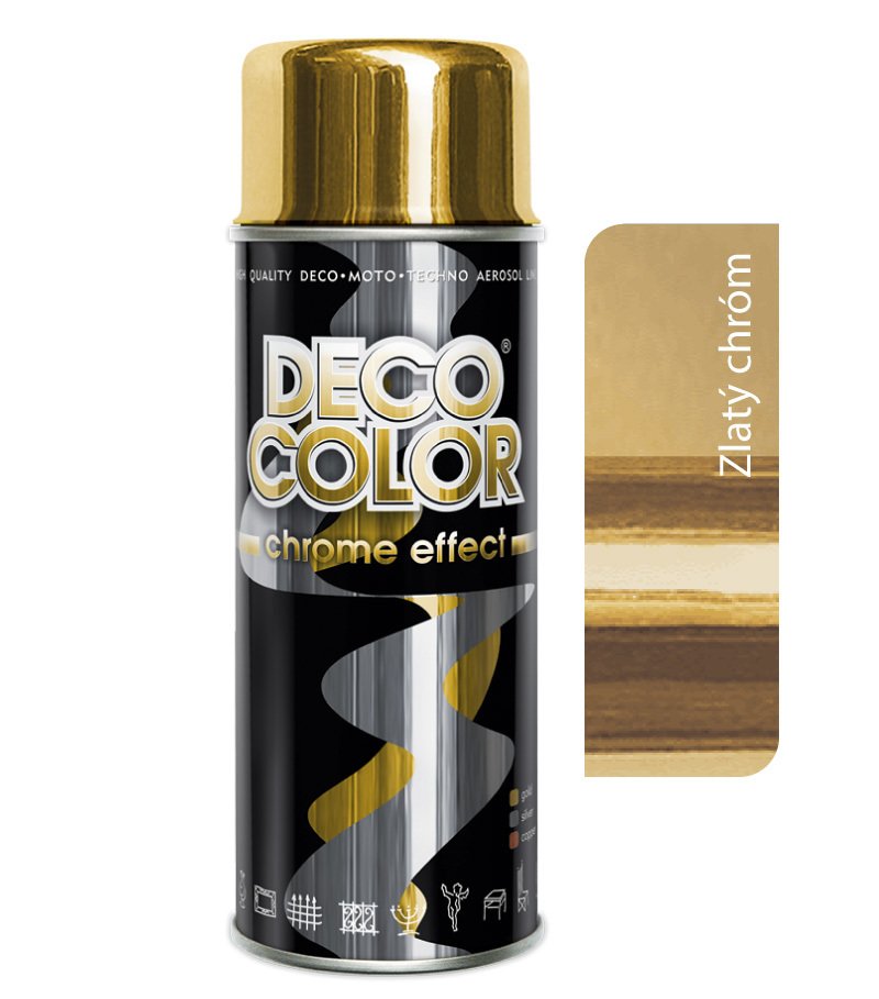 Deco color Chrome effect - chróm zlatý 400ml