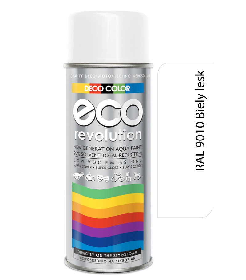 Deco color Eco Revolution - RAL 9010 biely lesk 400ml