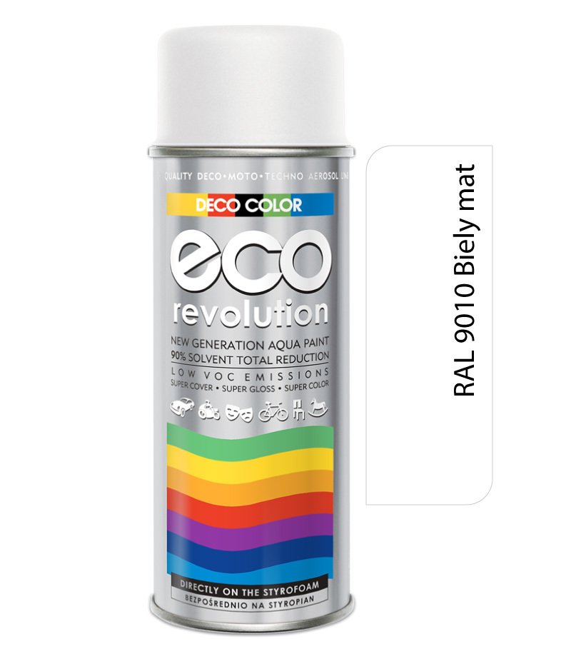 Deco color Eco Revolution - RAL 9010 biely matný 400ml