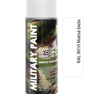 Deco color Military Paint, matná biela RAL 9010 - kamuflážny sprej 400ml