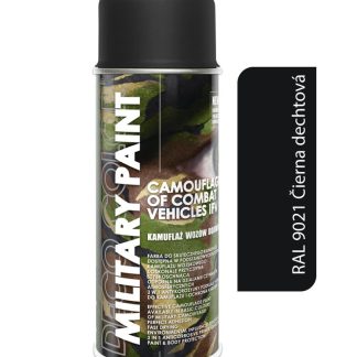 Deco color Military Paint, matná čierna dechtová RAL 9021 - kamuflážny sprej 400ml