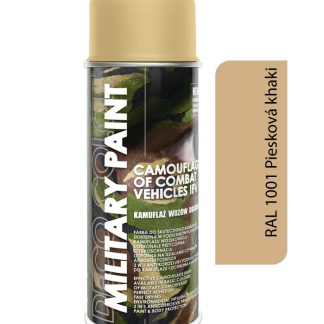 Deco color Military Paint, piesková khaki RAL 1001 - kamuflážny sprej 400ml