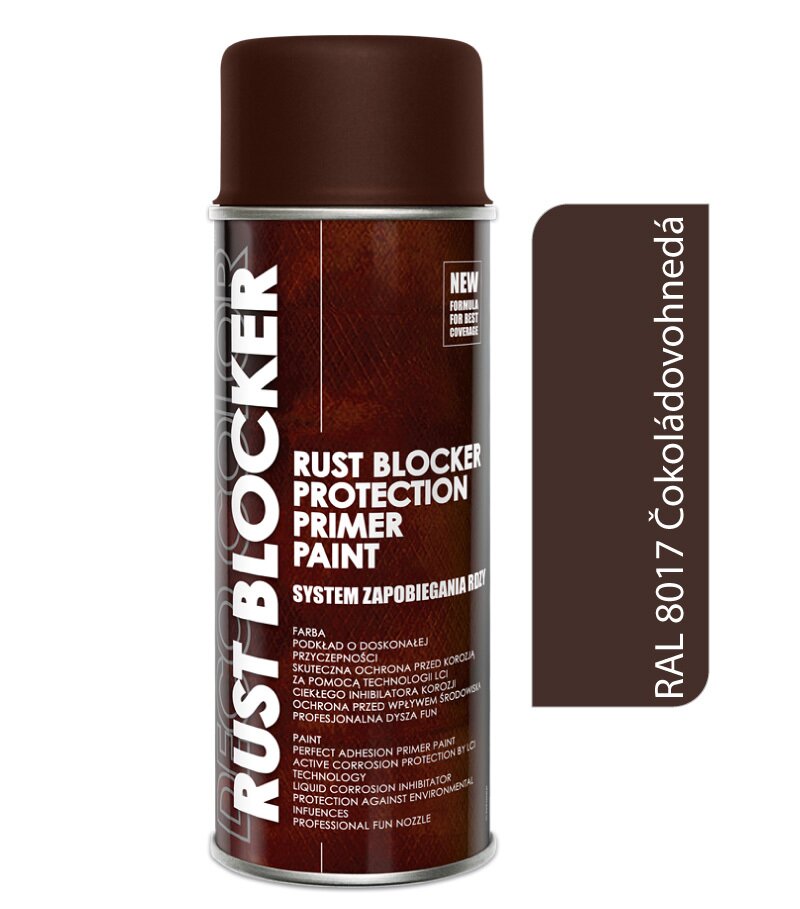 Deco color Rust Blocker 4v1 čokoládová hnedá RAL 8017 - priamo na hrdzu 400ml