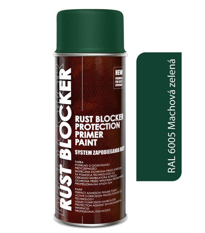 Deco color Rust Blocker 4v1 machová zelená RAL 6005 - priamo na hrdzu 400ml