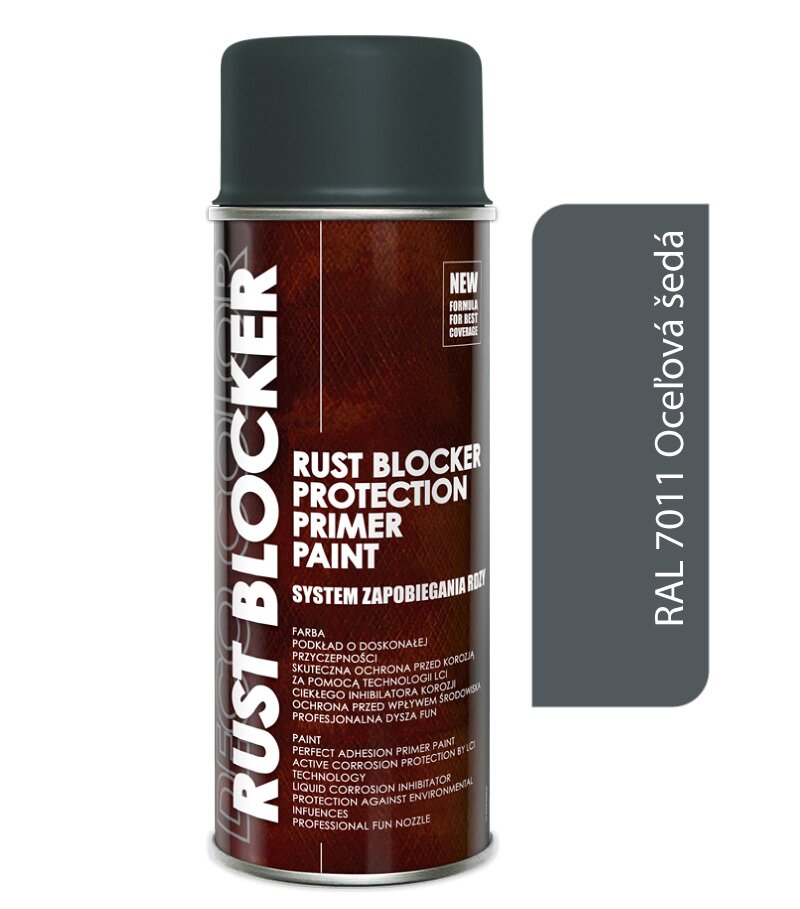 Deco color Rust Blocker 4v1 oceľová šedá RAL 7011 - priamo na hrdzu 400ml