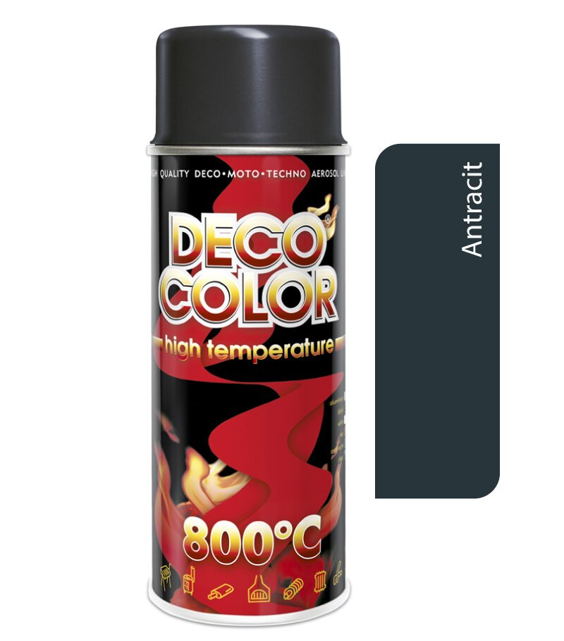 Deco color Vysoká Teplota teploodolný sprej až do 650°C antracit 400ml