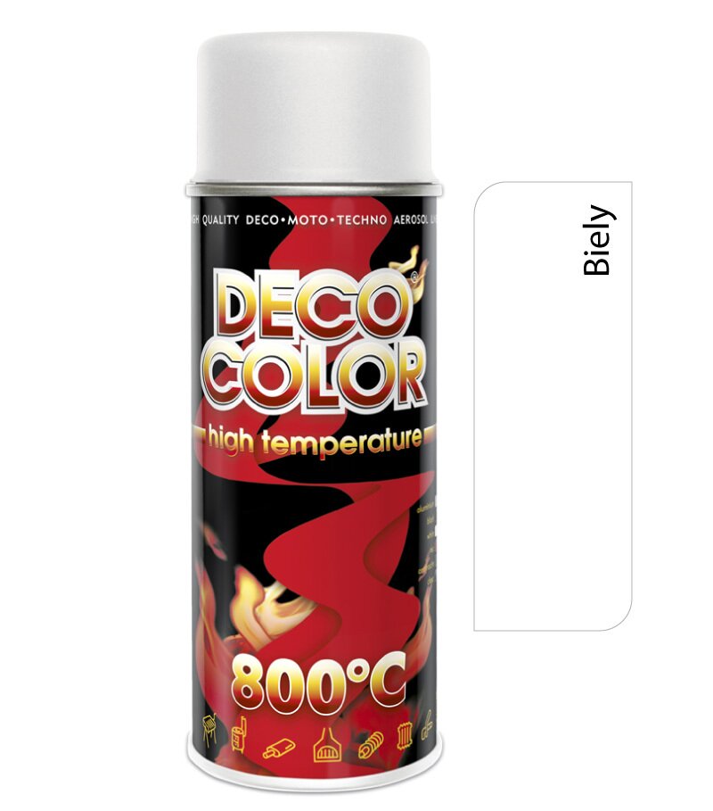 Deco color Vysoká Teplota teploodolný sprej až do 650°C biely 400ml