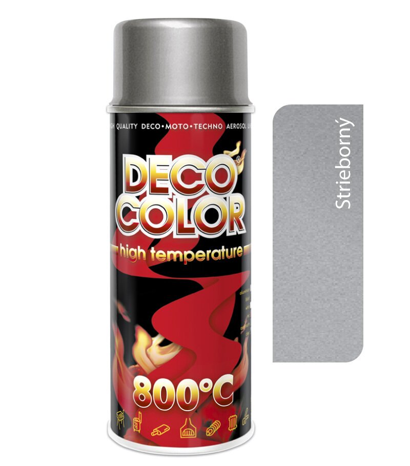 Deco color Vysoká Teplota teploodolný sprej až do 650°C strieborný/hliníkový 400ml