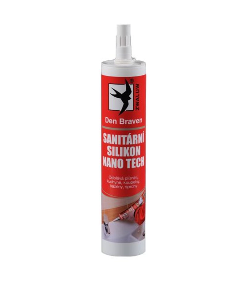 Den braven Den Braven, Silikón sanitárny Nano tech šedý 280ml