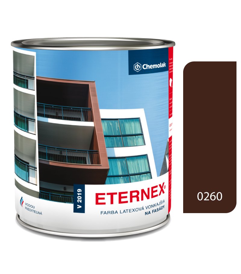 Chemolak Eternex V2019 0260 hnedá - latexová vonkajšia farba 6kg