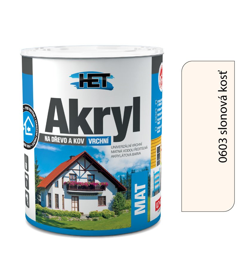 Het Akryl mat 0603 slonová kosť 0,7kg