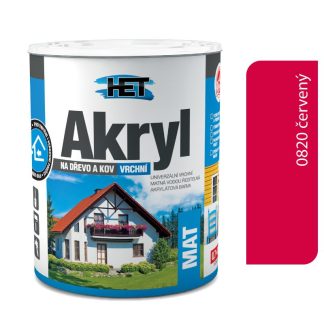 Het Akryl mat 0820 červená 0,7kg