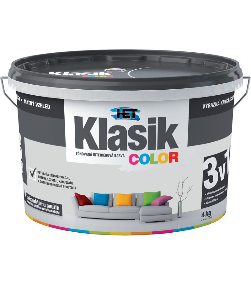 Het Klasik Color 0117 sivý platinový 4kg
