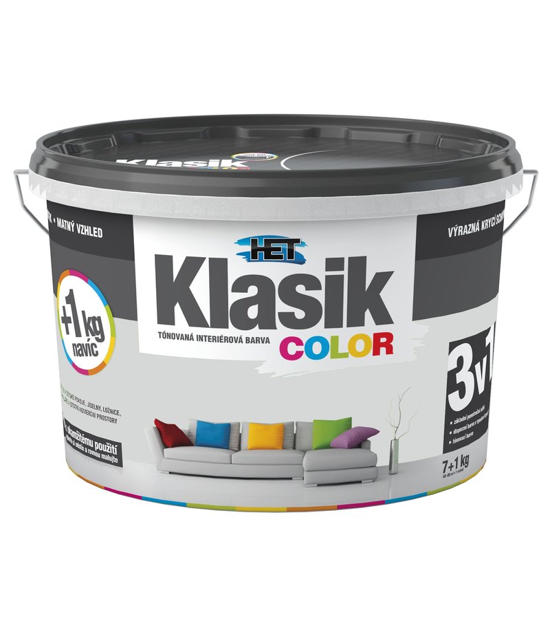 Het Klasik Color 0117 sivý platinový 7kg+1kg