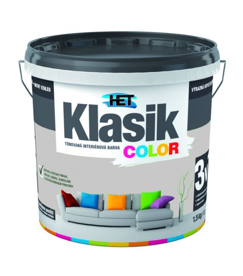 Het Klasik Color 0147 sivý 1,5kg