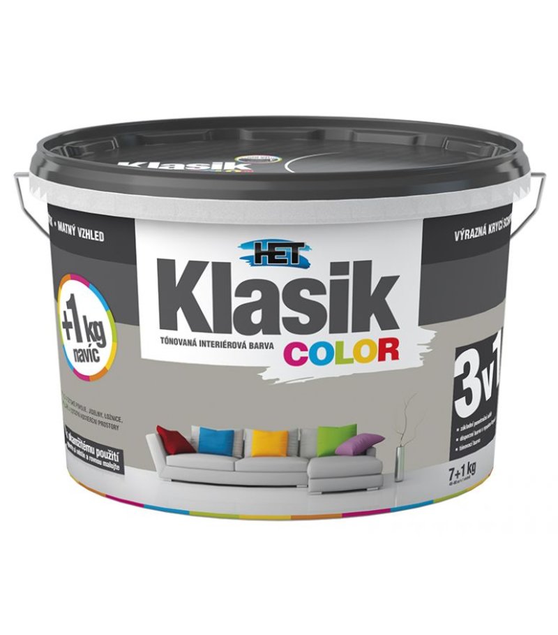 Het Klasik Color 0147 sivý 7kg+1kg