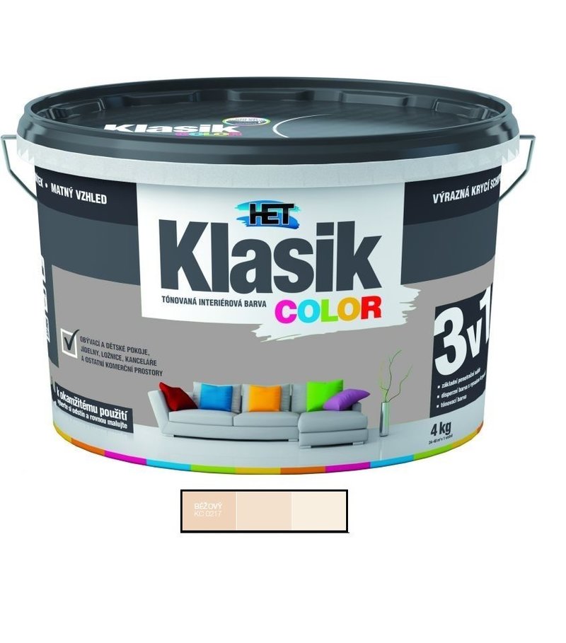 Het Klasik Color 0217 béžový 4kg