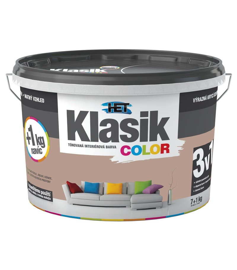 Het Klasik Color 0257 hnedý orechový 7kg+1kg