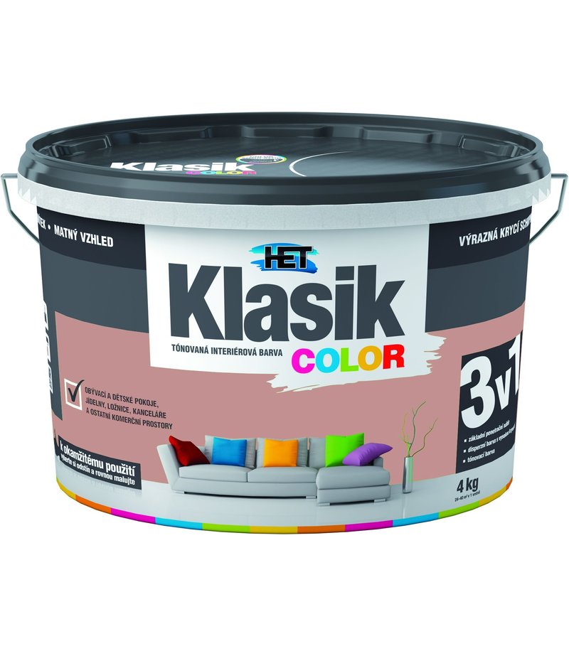 Het Klasik Color 0277 hnedý 4kg