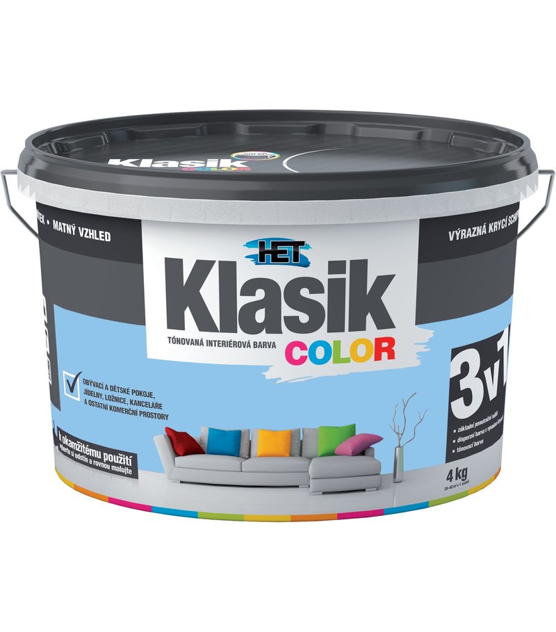 Het Klasik Color 0407 modrý blankytný 4kg