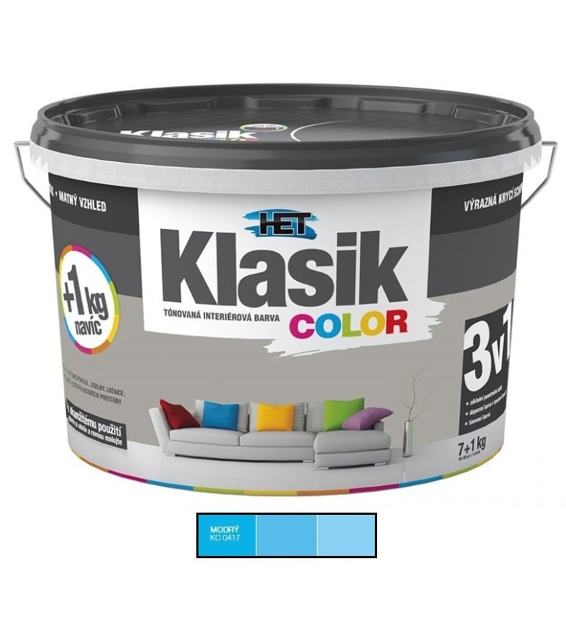 Het Klasik Color 0417 modrý 7+1kg