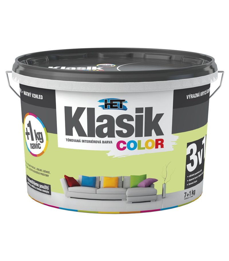 Het Klasik Color 0528 zelený pistáciový 7kg+1kg