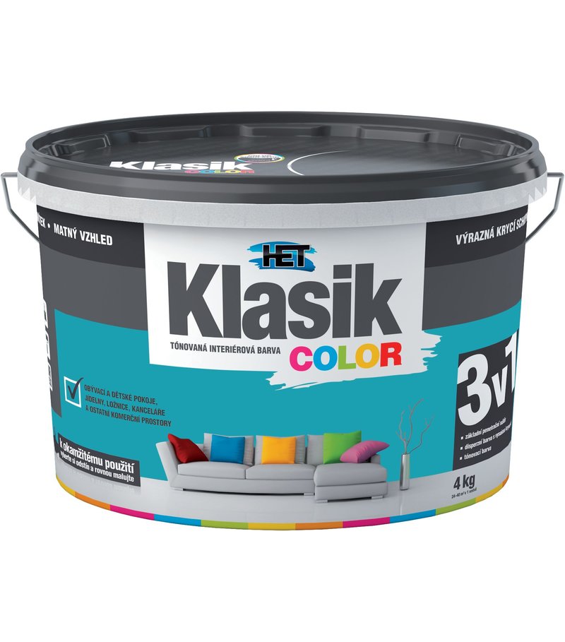 Het Klasik Color 0588 zelený tyrkysový 4kg