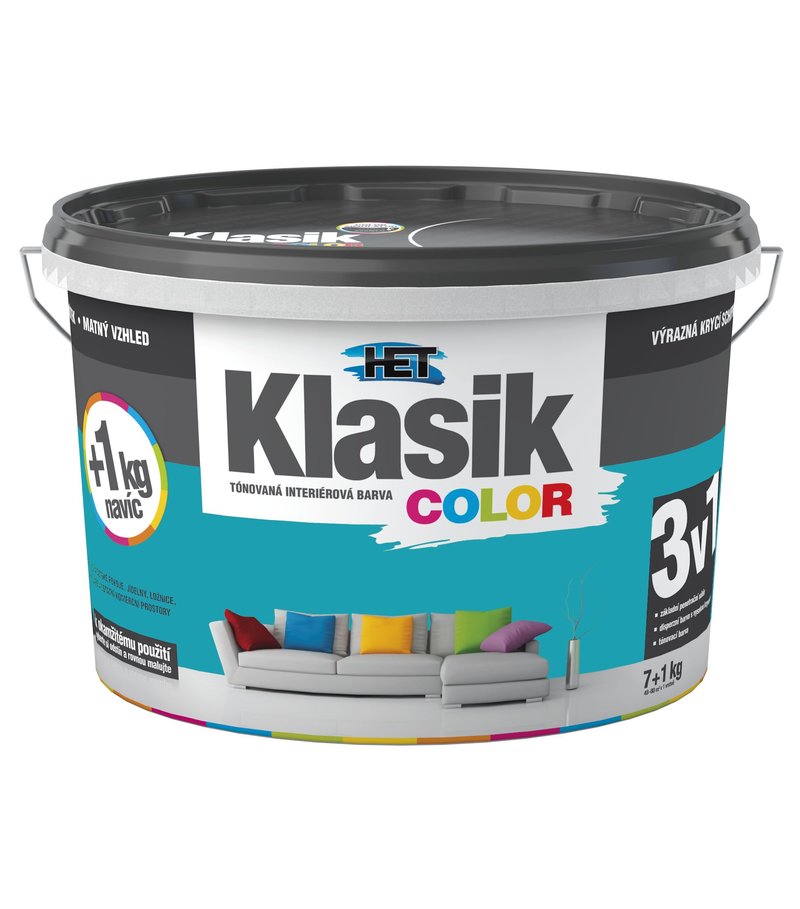 Het Klasik Color 0588 zelený tyrkysový 7kg+1kg