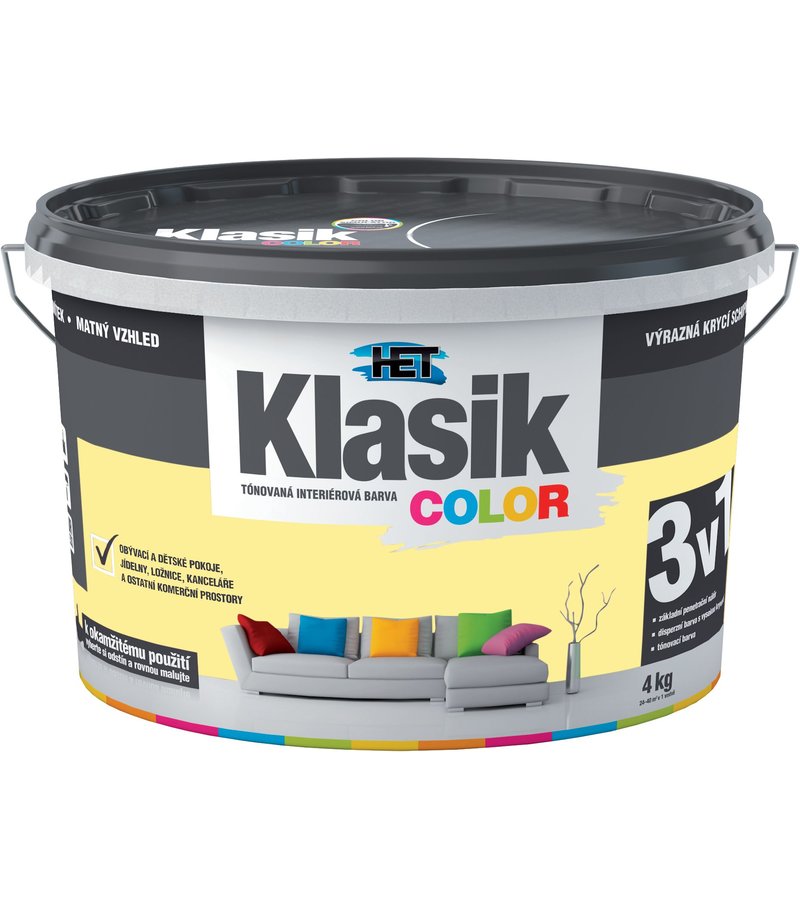 Het Klasik Color 0608 žltý zázvorový 4kg
