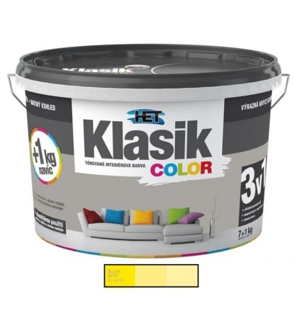 Het Klasik Color 0618 žltý sýty 7kg+1kg