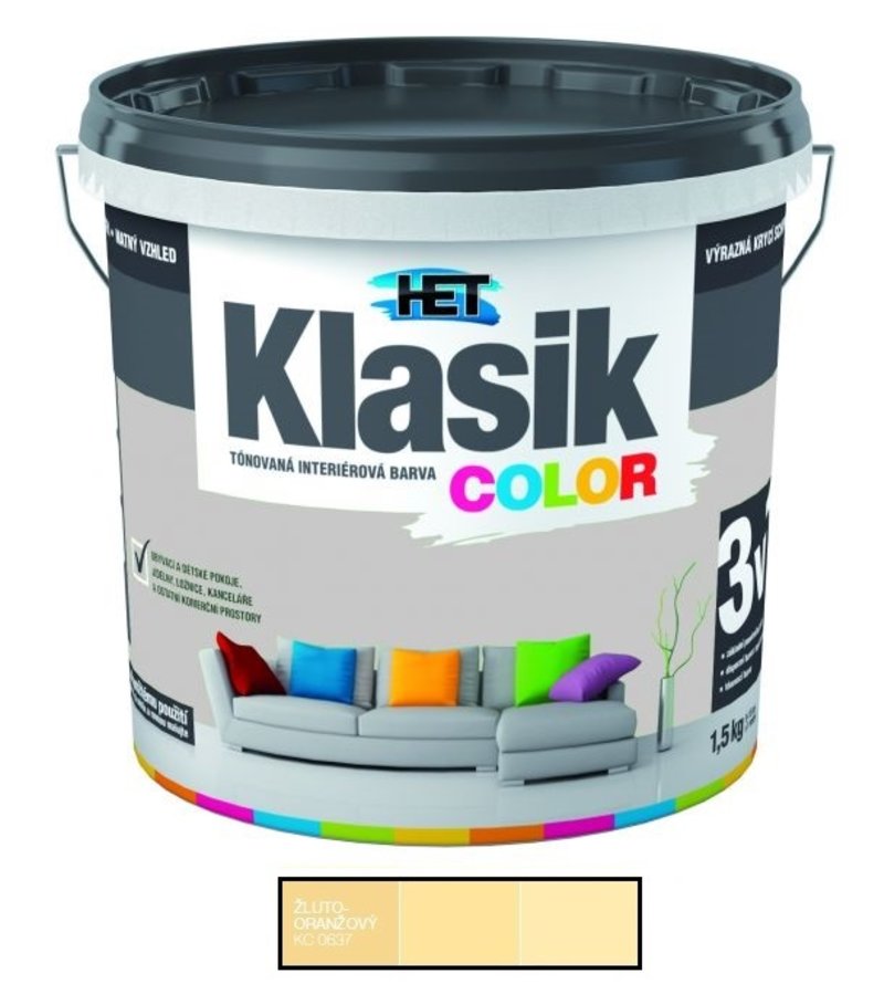 Het Klasik Color 0637 žltooranžový 1,5kg